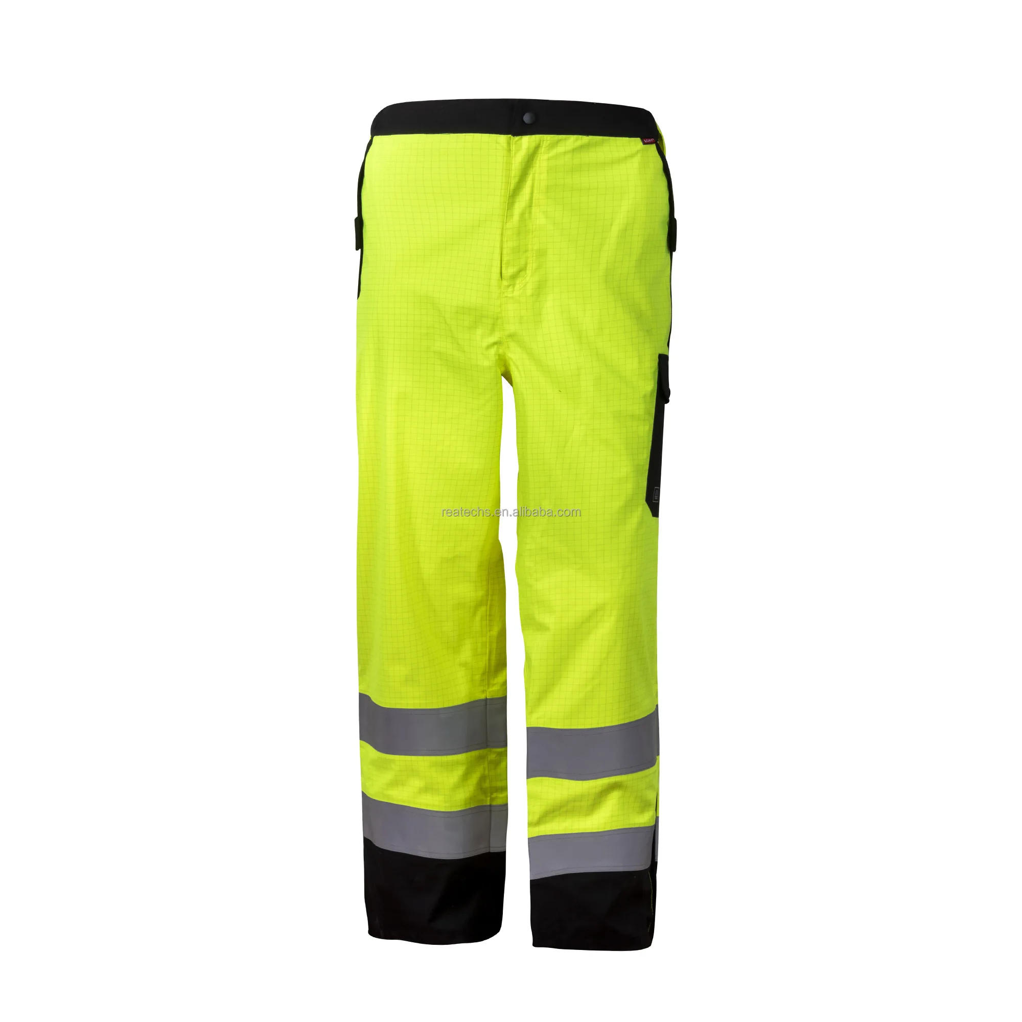 Wholesale OEM Safety Work Trousers for Men Cheap Cotton and Polyester Cargo Pants with Reflective Features