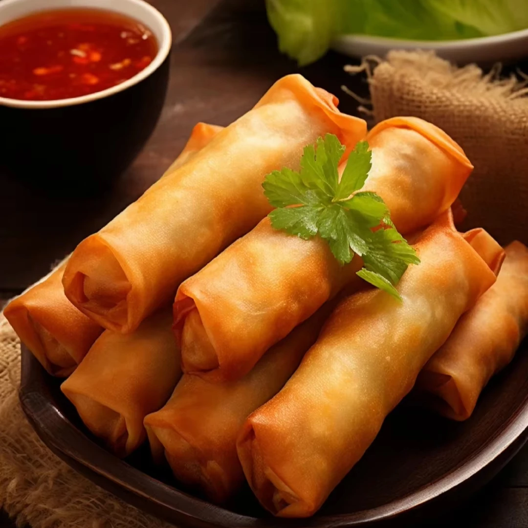 Быстрая доставка, очень вкусные жареные продукты быстрого приготовления, замороженные вегетарианские блюда, хрустящие Спринг-ролл, острые корейские Сладости