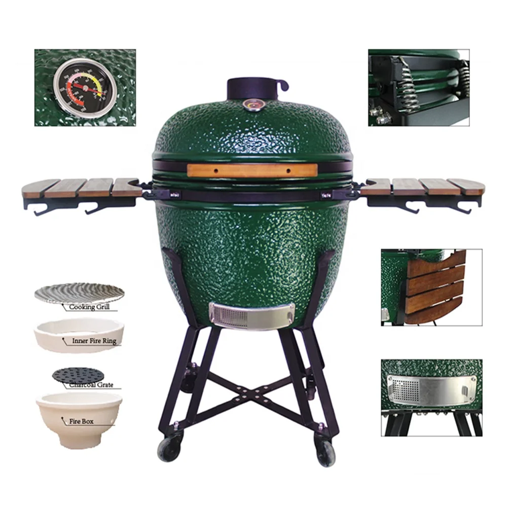 Новый дизайн 2020, керамический гриль для коптильни SEB, 13, 16, 18, 21, 22, 23, 24, 26 дюймов, Zoll, inch, xxxl, большой размер, зеленый цвет, гриль для яиц Kamado