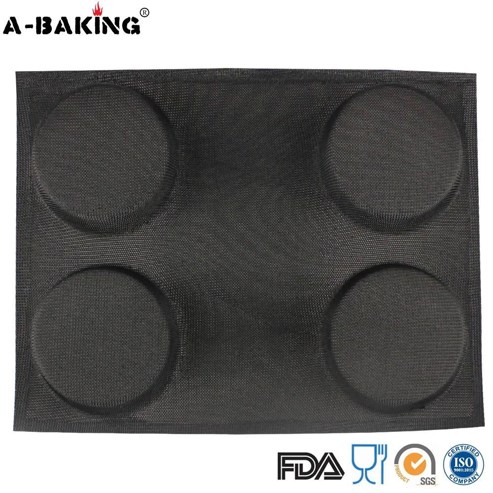 Силиконовые формы для хлеба с гамбургерами перфорированные выпечки антипригарные листы форма булочек 4 полости