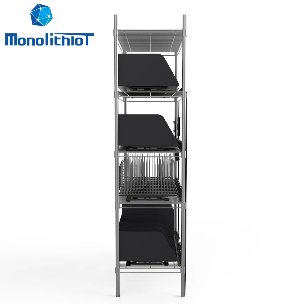 MonolithIoT light duty rack automated inventory counting management system solutions smart bin weighing gravity shelf