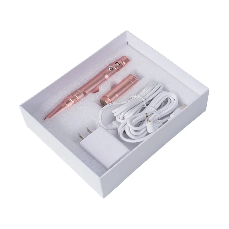 Rose Red Professional Wireless Permanent Makeup Machine Pen Beauty Eyebrow Tattoo Machine