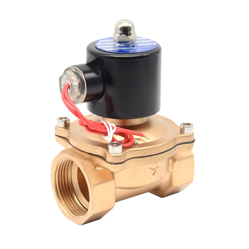 High Quality 2 inch 2 Ways Direct Acting Type 24V Copper Core Coil Internal Thread Water Solenoid Valve