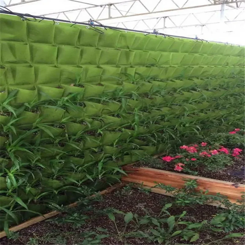 Recycled Wall Fabric growing Pot 4/7/12/36 Pockets Vertical Hanging Planter Grow Container Bags For Garden