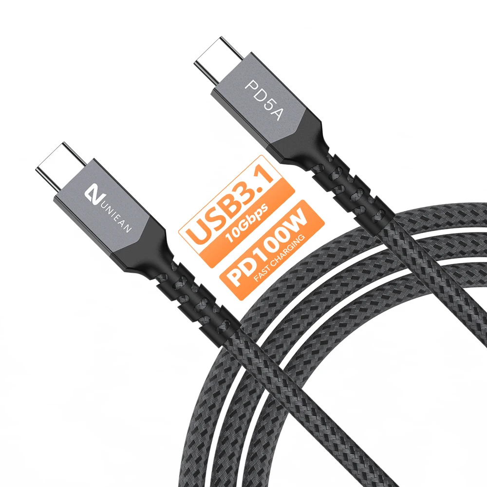 Premium Aluminum Shell Heavy Duty USB Type C Fast Charging Cable 100W 5A 20V C to C Cable 1M 2M 3M PD Fast Quick Charging Module