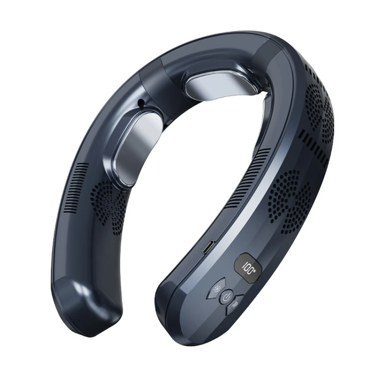 New Arrival TC06 USB Portable Hanging Neck Fan Turbine Bladeless Semiconductor Cooling Heating Fan