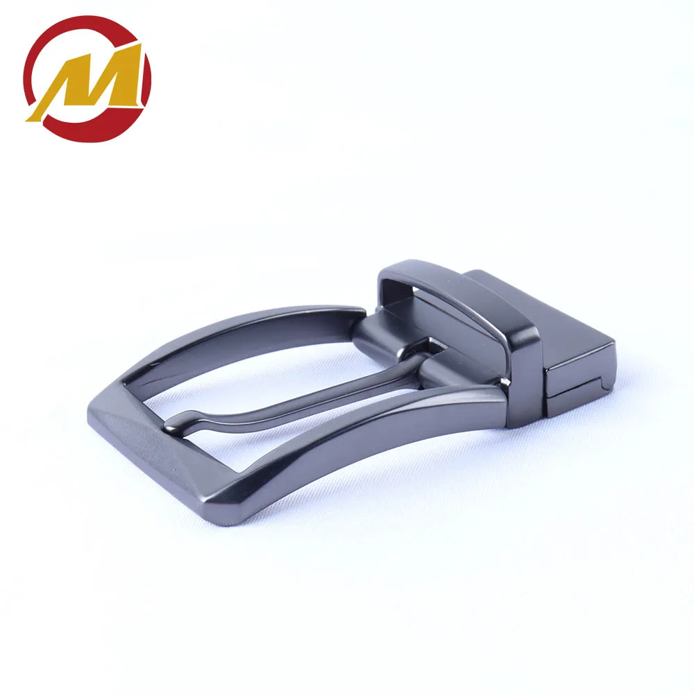 Hot sale high quality custom zinc alloy metal shiny gunmetal 20mm mini reversible ladies belt buckle
