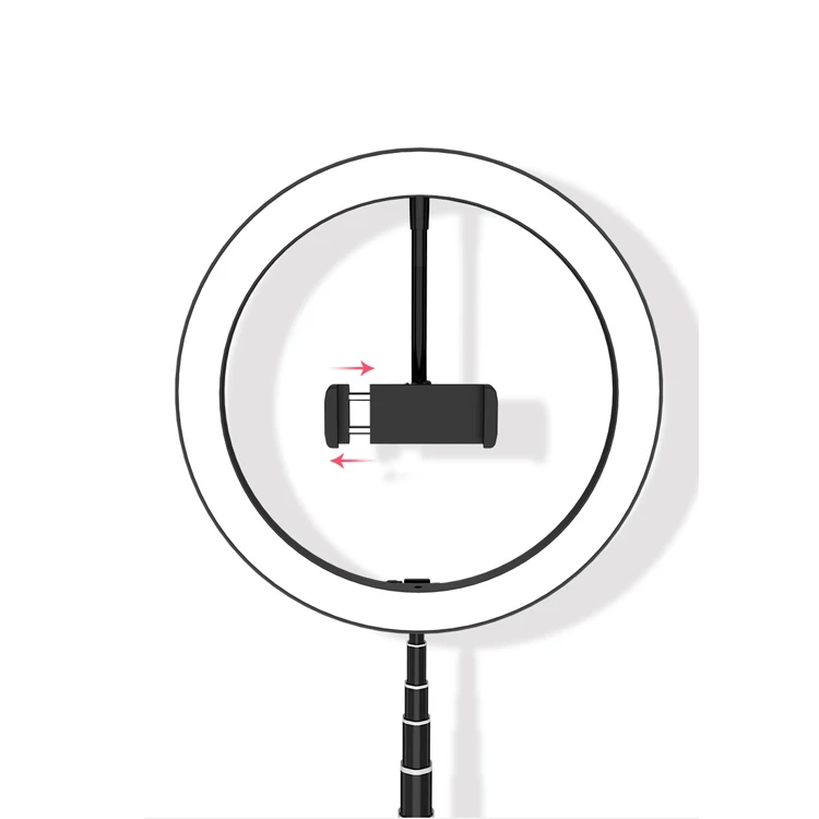 
Universal Circle LED 18 rechargeable fill selfie phone camera Ring lights with Non-slip Phone Holder 