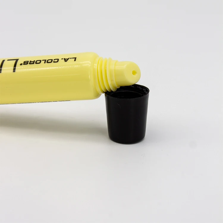 D16 mm plastic soft tube with brush applicator for lip gloss