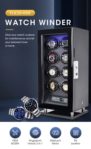 Support Customization Quiet Smart Remote Control Touch Screen Luxury Automatic Watch Winder