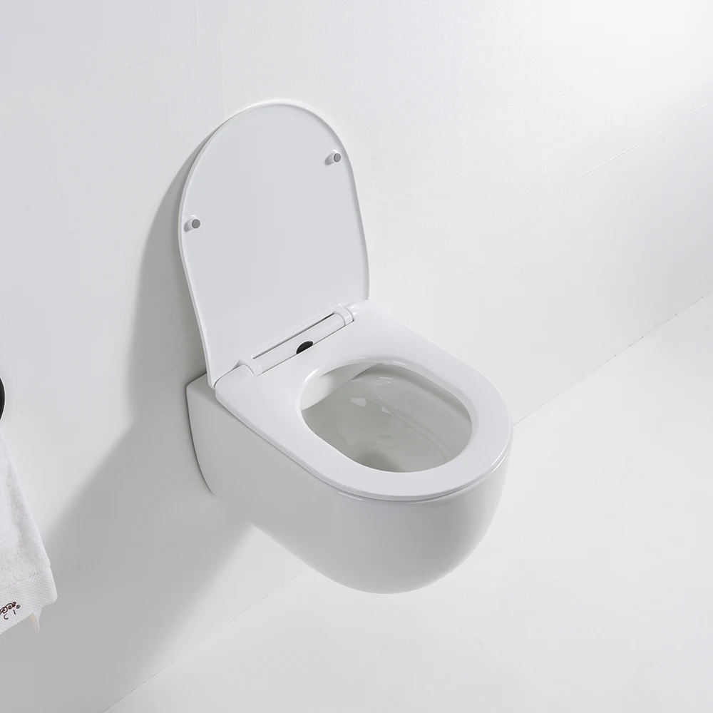 Sanitary ware one piece ceramic toilet wc water closet wall hung bathroom toilet rimless toilet bowl with cistern