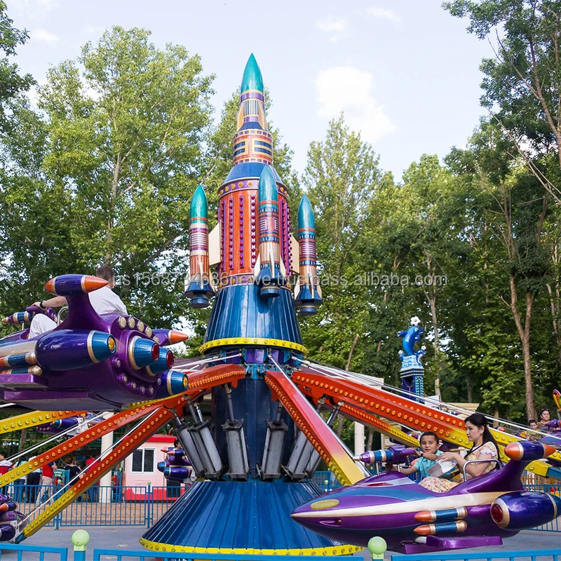 Kids Attraction Playground Luna Amusement Park Rides Equipment Air Bumps Self Control Plane