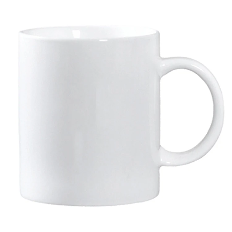 Wholesale custom logo cheap 11 oz sublimation blank ceramic White mugs with C handle