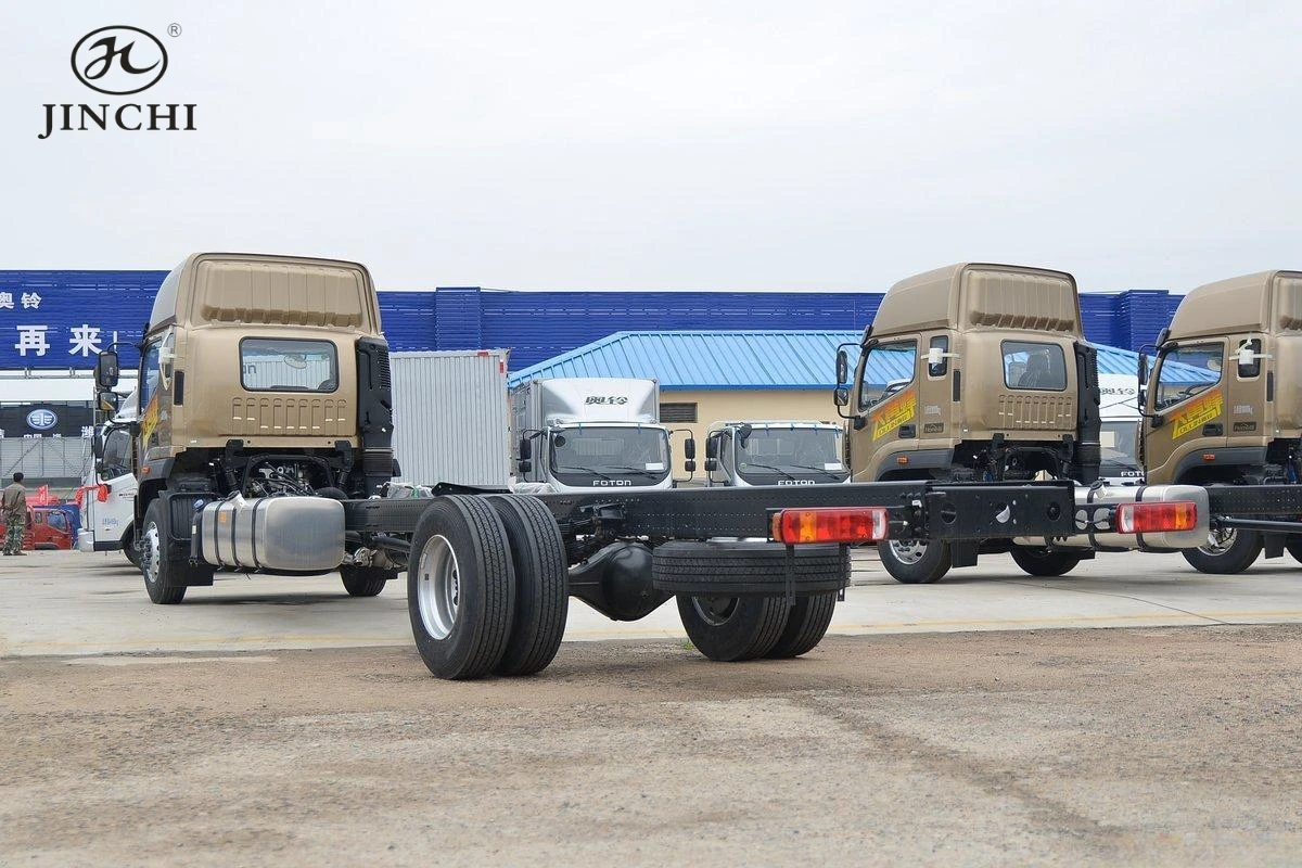 Foton OLLIN hornet chassis off road 4x2 truck chassis with 6.23L/4.5L displacement 6 cylinder Cummins engine delivery truck