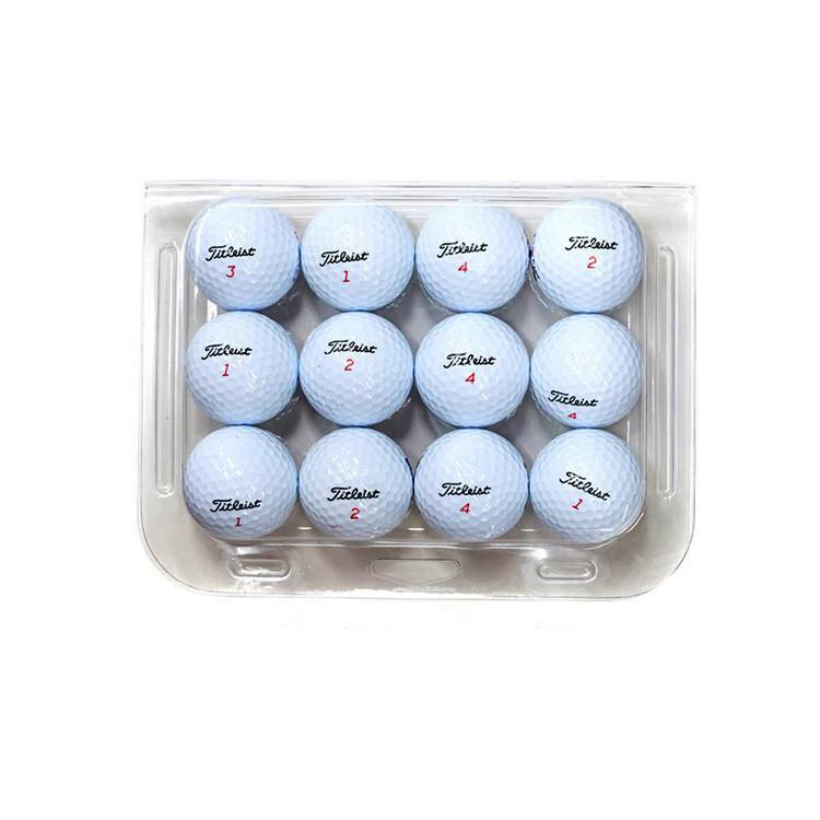Custom transparent plastic clamshell blister packaging for 12 golf balls