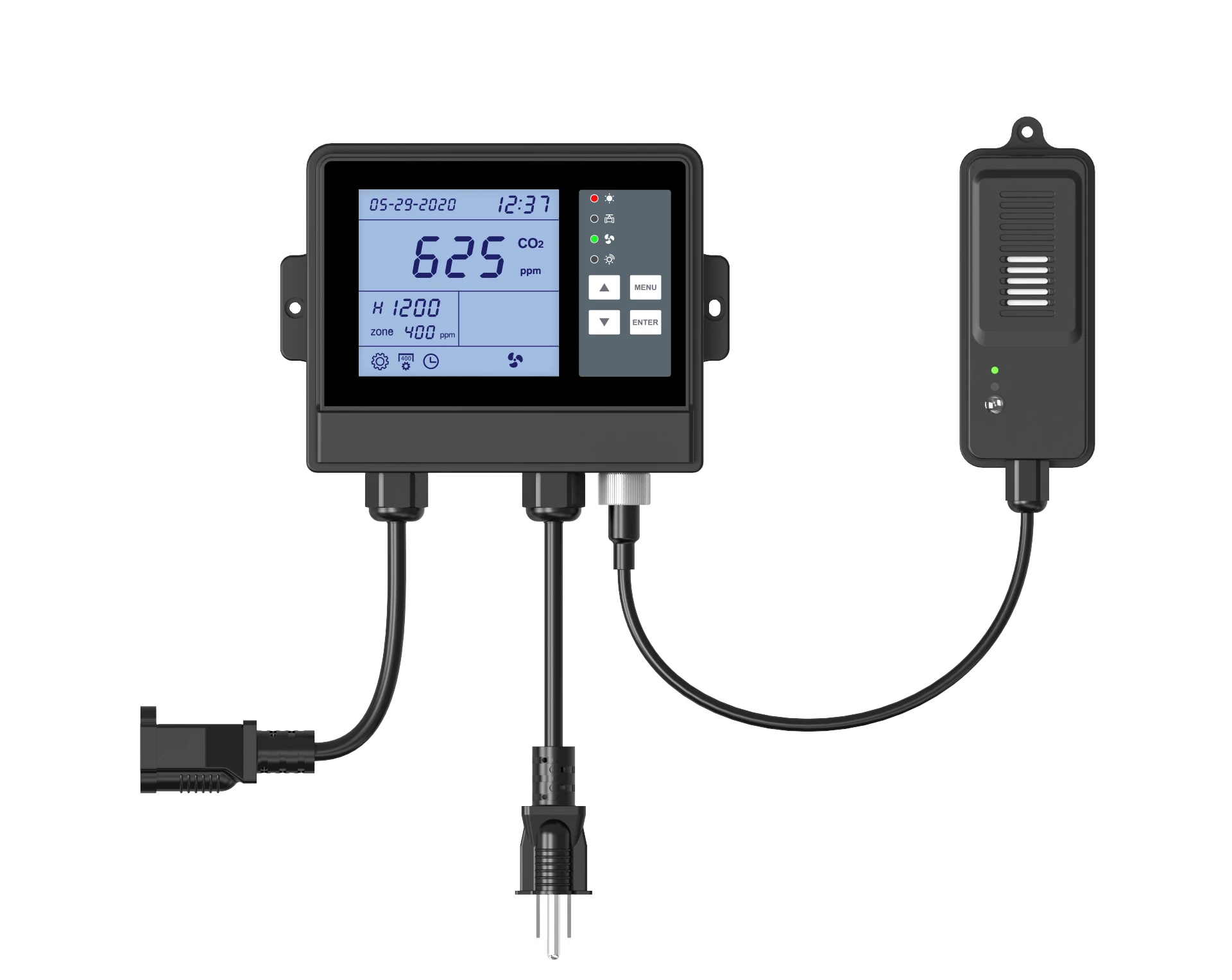 CO2 Controller WiFi Carbon Dioxide Controller CO2 Meter Monitor Relay Function, NDIR CO2 Sensor for Green House