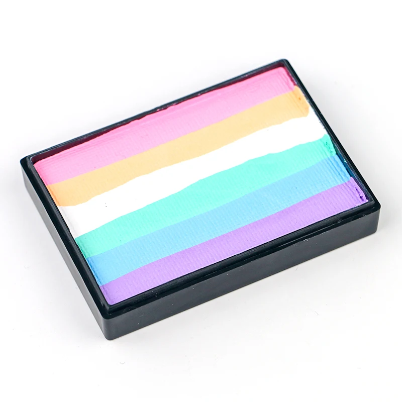 Custom Makeup Painting  20 Colors Glow In The Dark Rainbow Split Cake  Face Paint