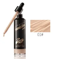 Refill makeup liquid foundation organic private label OEM long-lasting natural concealer 4 shades dark Dropper foundation