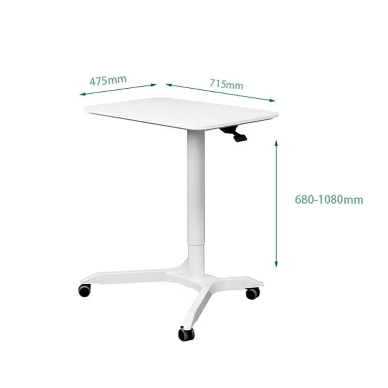 Alluminiim OEM furniture Pneumatic Height Adjustable Lifting Coffee laptop table Office Standing moving desk for office bedroom