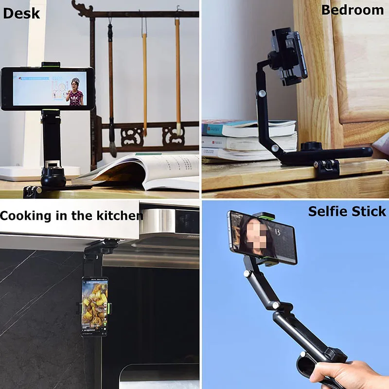 Universal Desk Mobile Phone Holder Car Mirror Visor Phone Stand 1080 Rotation Car Clip Sun Visor Cell Phone Holder