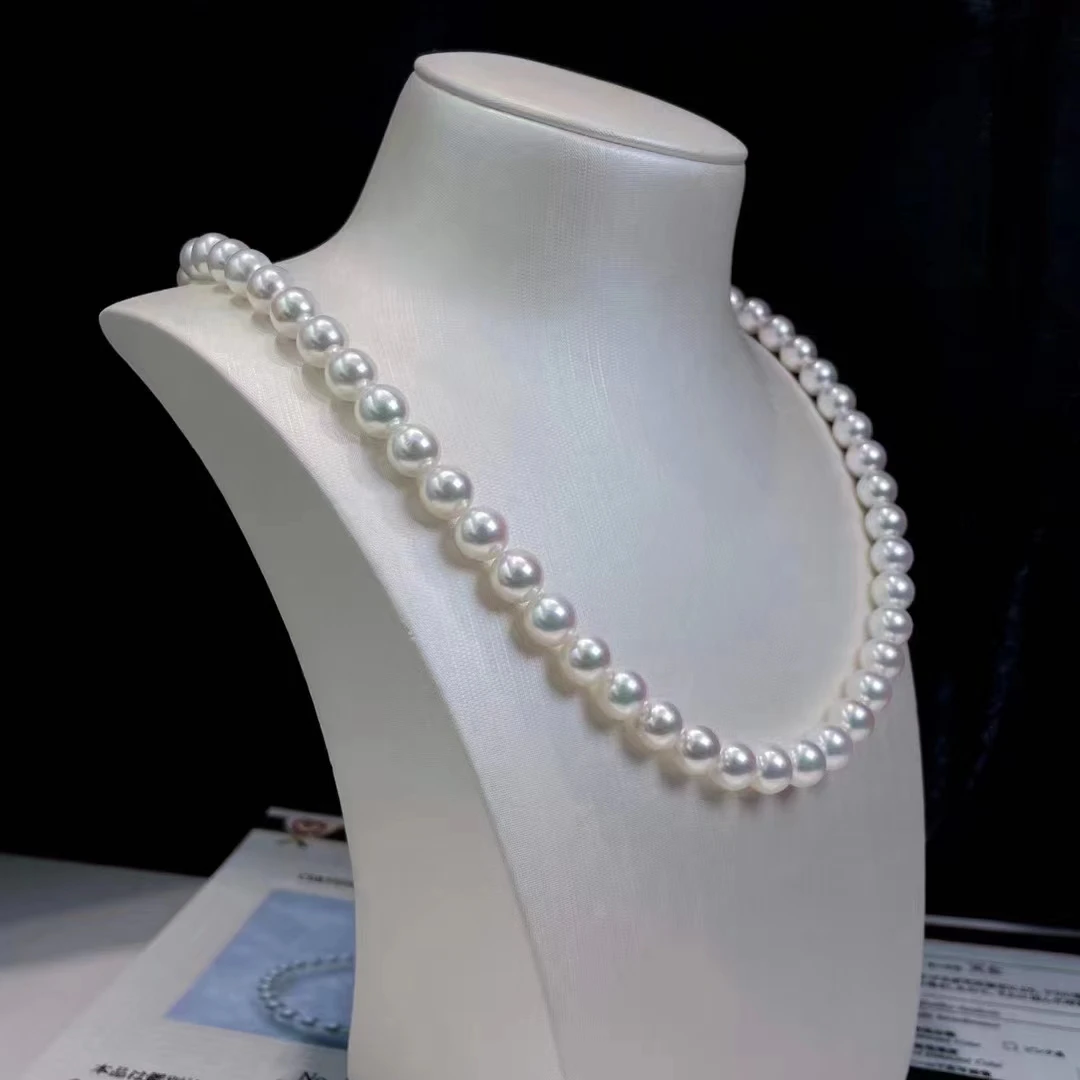 SGARIT Fine Jewelry 8-8.5mm Japan Akoya Sea Pearl Necklace Jewellery Hot Sale Mother Pearl Necklace Fair Lady Daily Wearing