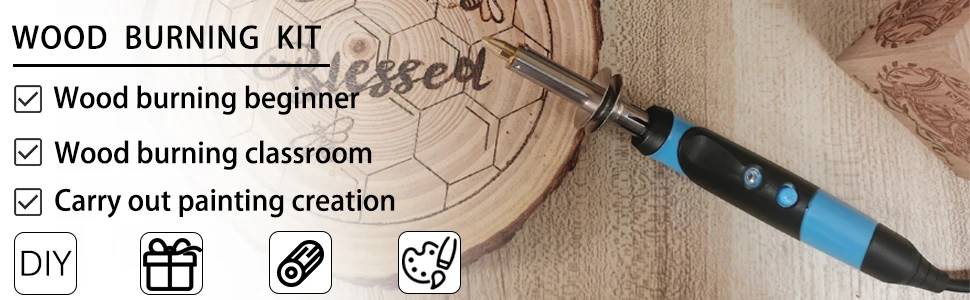 72 pcs Wood Burning Kit Professional Pyrography Wood Burning Tool  Wood Burner Kit with Accessories for Embossing Carving DIY