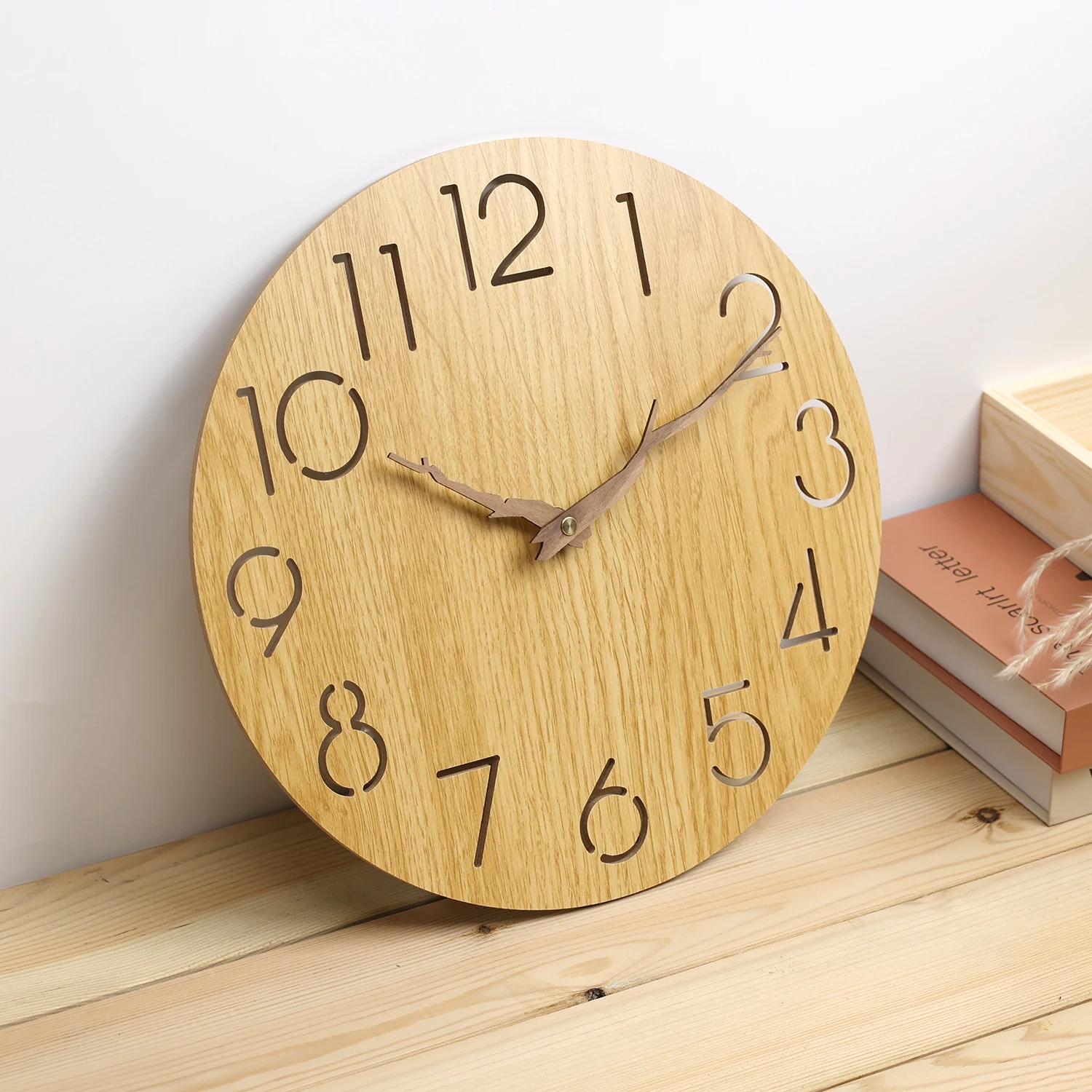 Деревянные настенные часы из МДФ современный простой дизайн бесшумные кварцевые для дома гостиной