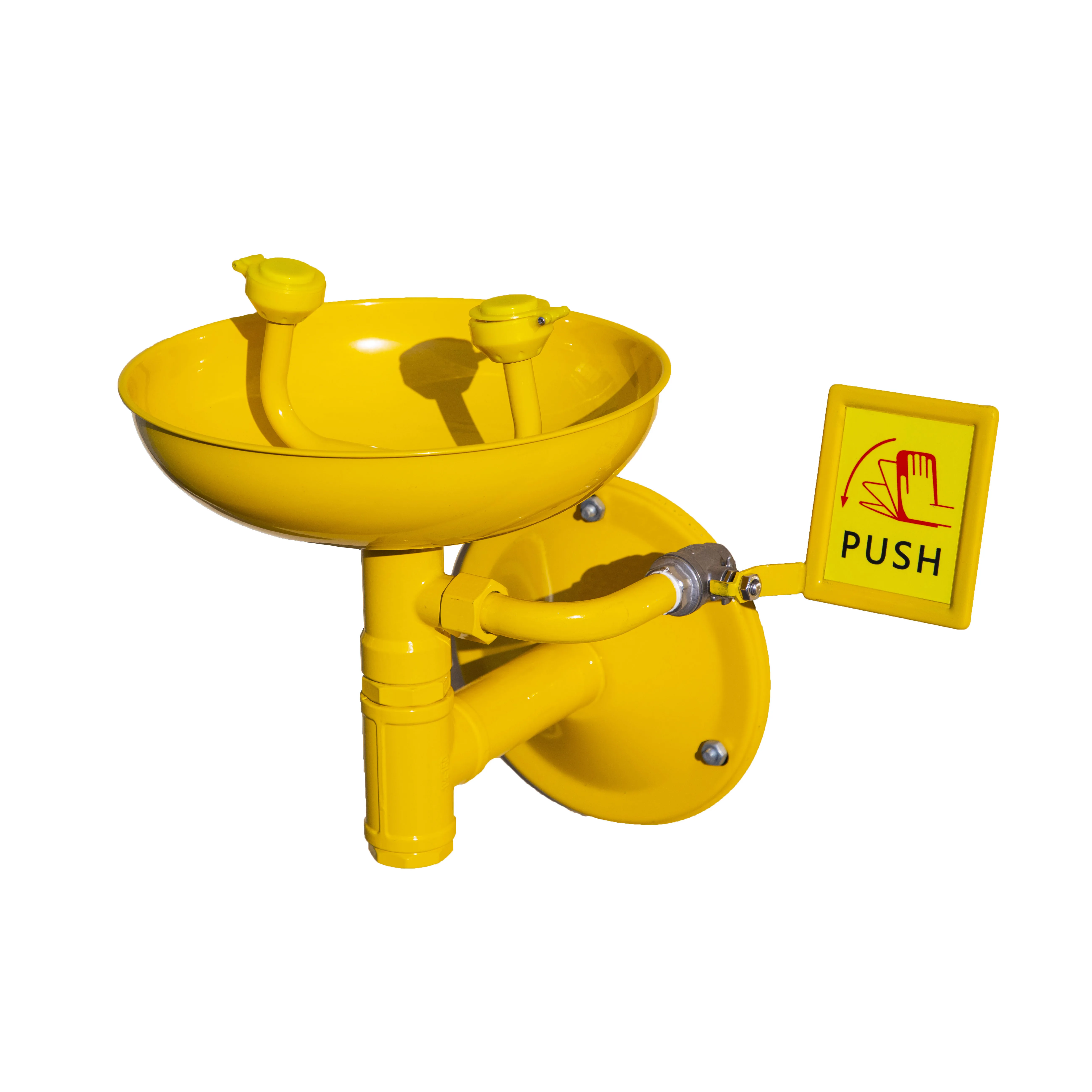 Qualities Product Yellow Coating ABS Wall-mounted Eye Washer