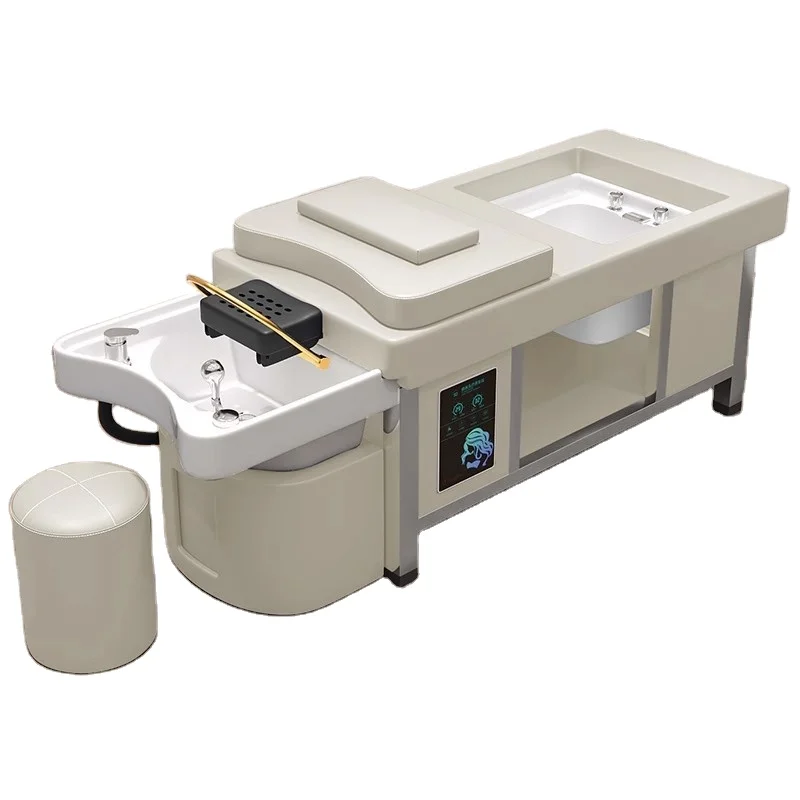 Thai style modern thai spa head water therapy treatment lay down washing salon massage shampoo bowl bed