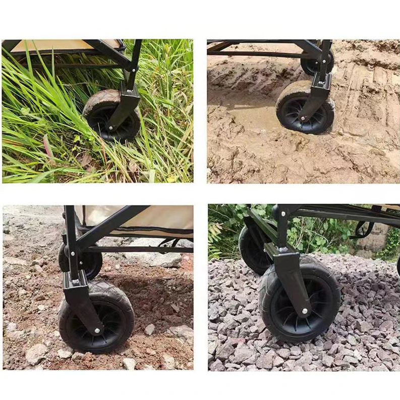 Outdoor Fold Trolley Extra Large Heavy Duty Beach Cart Collapsible Utility Wholesale Folding Wagon
