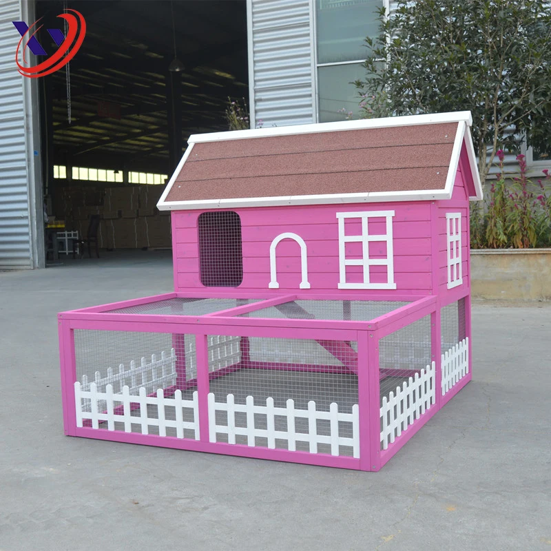 Lovely Pink Large Space Wholesale Rabbit Hutches Bunny Cage
