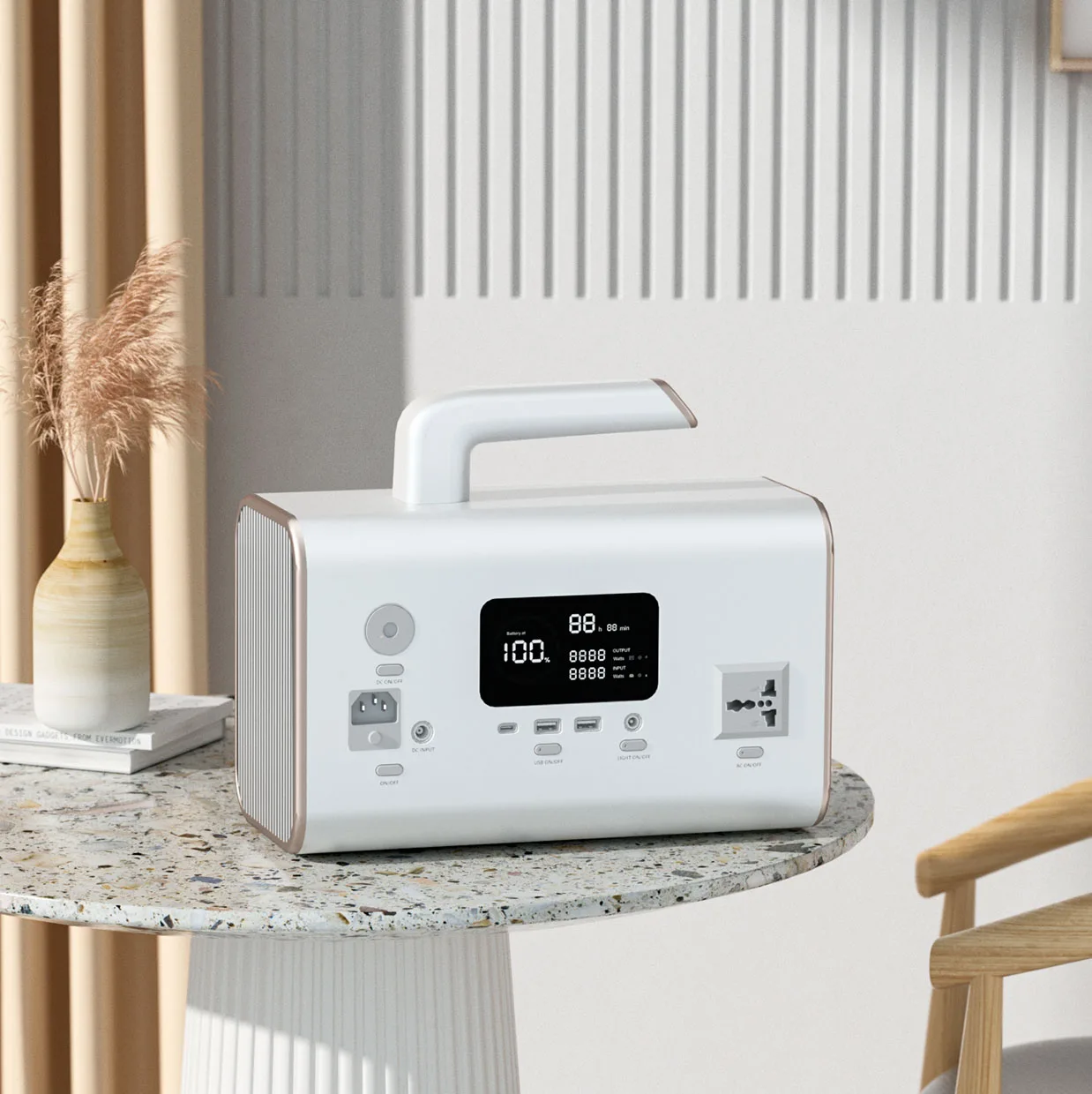 Sugineo Safer Outdoor Home AC 110V 220V Lithium UPS Solar Backup Portable Power Station 600W Solar Energy System Solar Generator