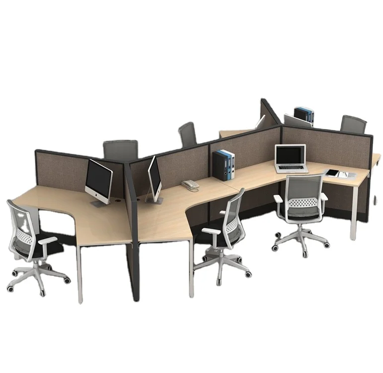 factory supply office furniture 120 degree modern office workstation desk