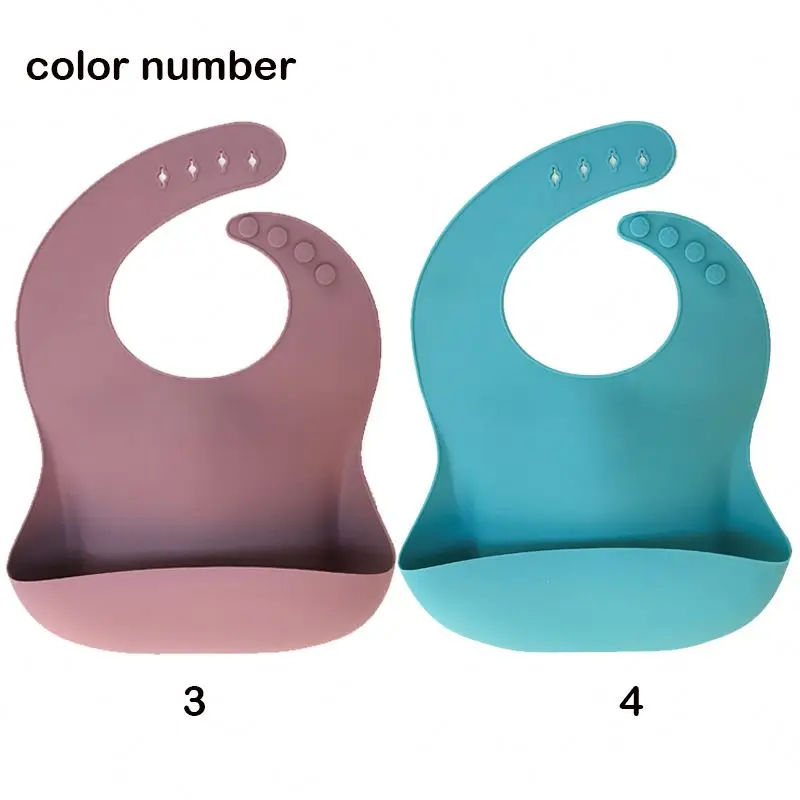 Silicone baby food supplement high-quality environmental customized waterproof bisphenol A silicone baby bib