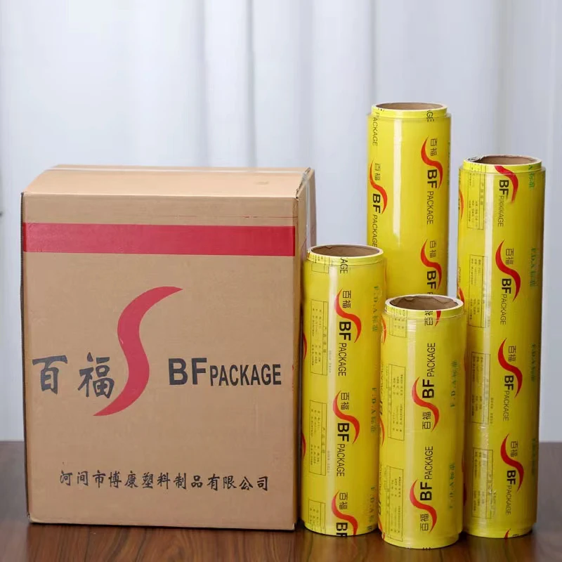 Customized Size And Thickness Food Wrap Food Grade Safety Moisture Proof Plastic Pvc Film For Pallet Clear Film Plastic Film