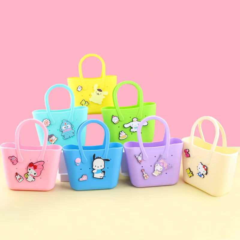 Portable Waterproof Beach Bag Mobile Phone Fashion EVA DIY Key Holder Lightweight Small Children Summer Walks kids women 3d bag