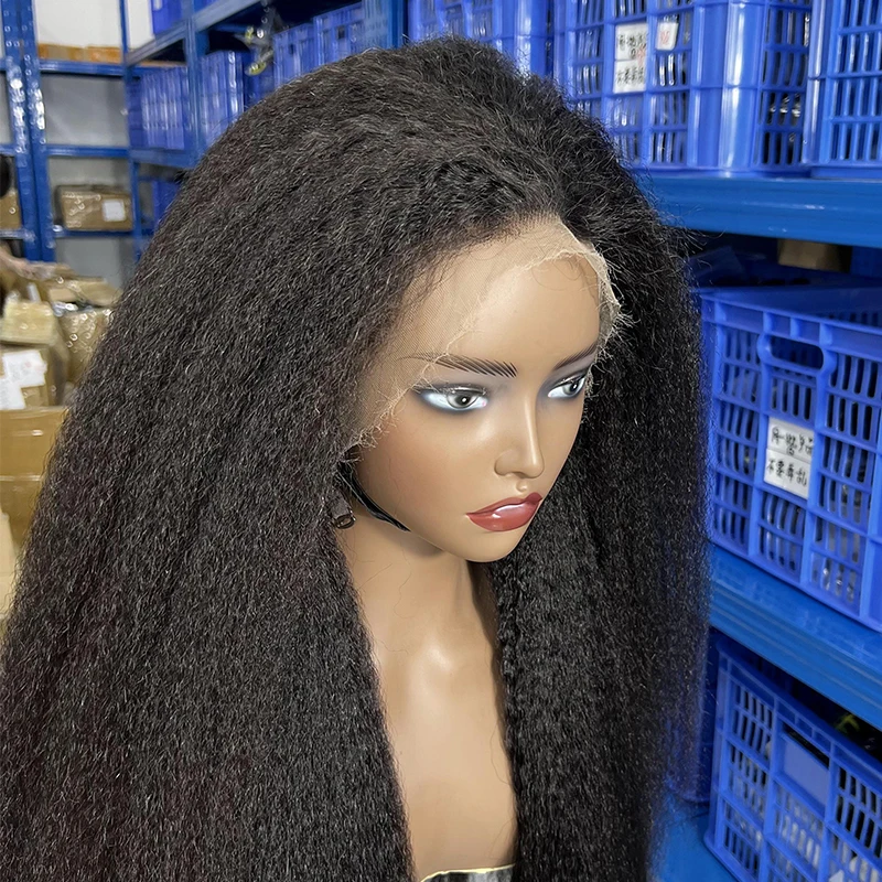 GDYhair кудрявый прямой парик Yaki оптовая продажа индийский необработанный 13x4 13x6 360 полный HD фронтальный из натуральных волос на фронтальной сетке
