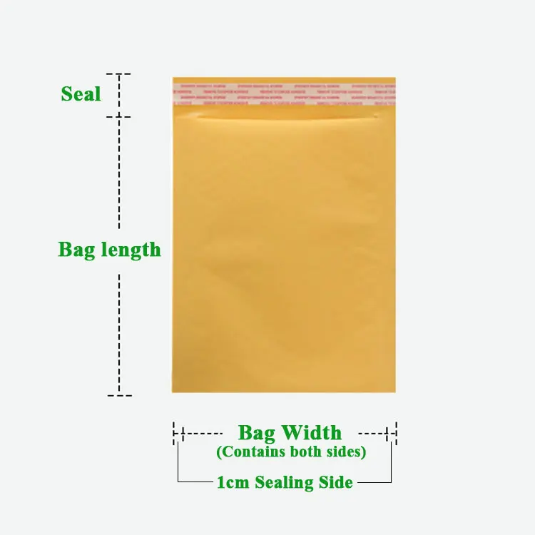 Manufacturer Custom Biodegradable 100% Compostable Padded Shipping Poly Mailer Bag Envelope Bubble Kraft Paper Mailing Bag