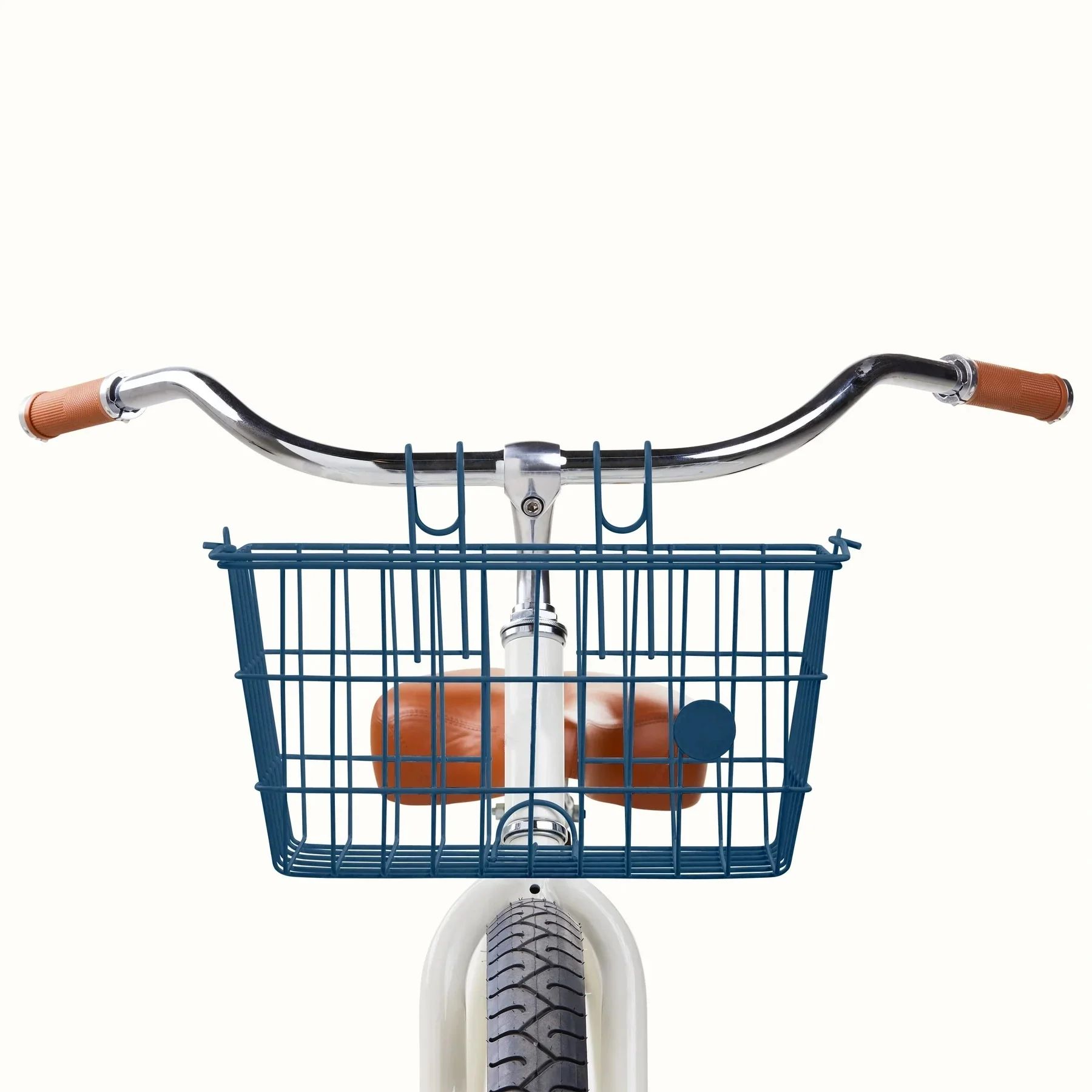 Wholesale bicycle accessories steel front bike rack easy removable shopping carrier colorful metal basket supplier made in China