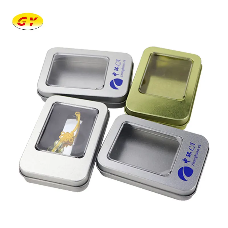 Square empty condom small tin box silver tin box spot wholesale