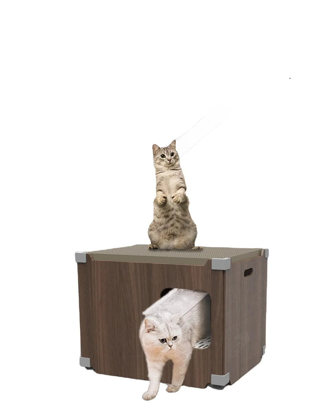 Новое изобретение, деревянная кровать, кошачий Туалет, складной ящик для кошек и собак
