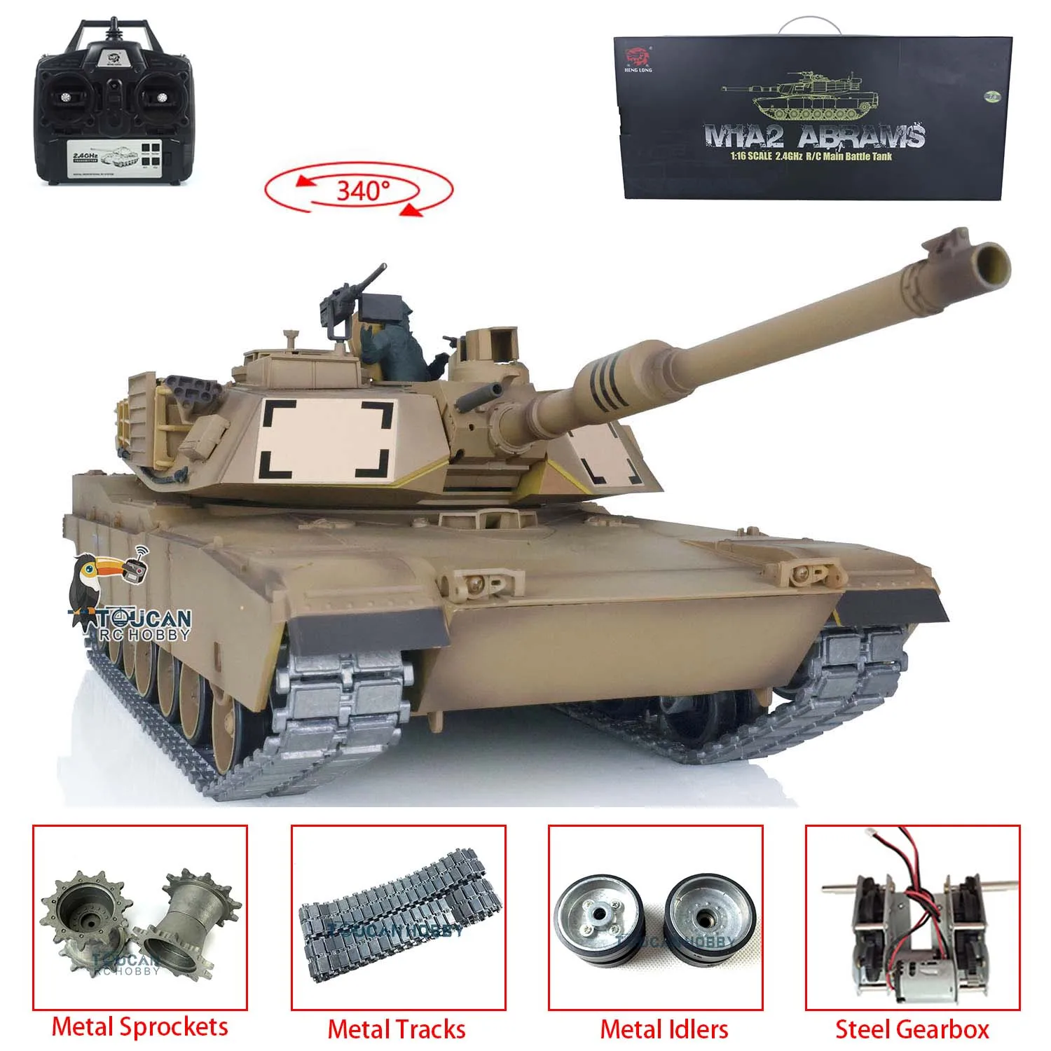Подарки 1/16 весы 2 4 г Heng Длинные 7 0 Модернизированный металл Ver M1A2 Abrams Радиоуправляемый танк Toucan 3918 игрушки TH17794-ali6