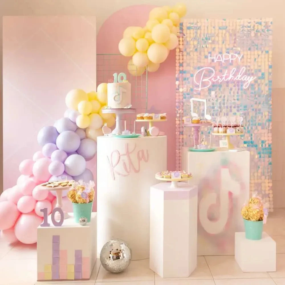 Wholesale Shimmer Round Backdrop 3D Wall Panels for Wedding Birthday Party Shimmer Background Wall Sequin Panels Decor 35*35cm