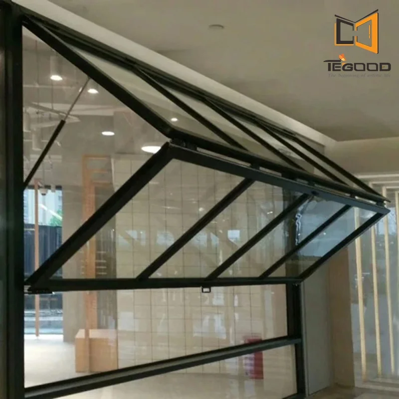 Customized Size Commercial Balcony Powder Coated Double Glazed Aluminum  Folding Window