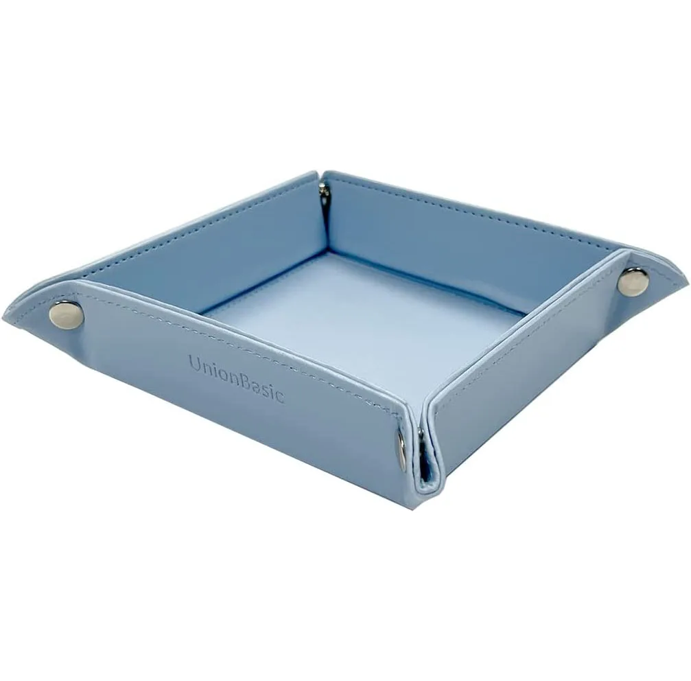 Fully PU Leather Bedside Storage Tray Jewelry Catchall Key Phone Coin Tray Change Caddy Storage Organizer
