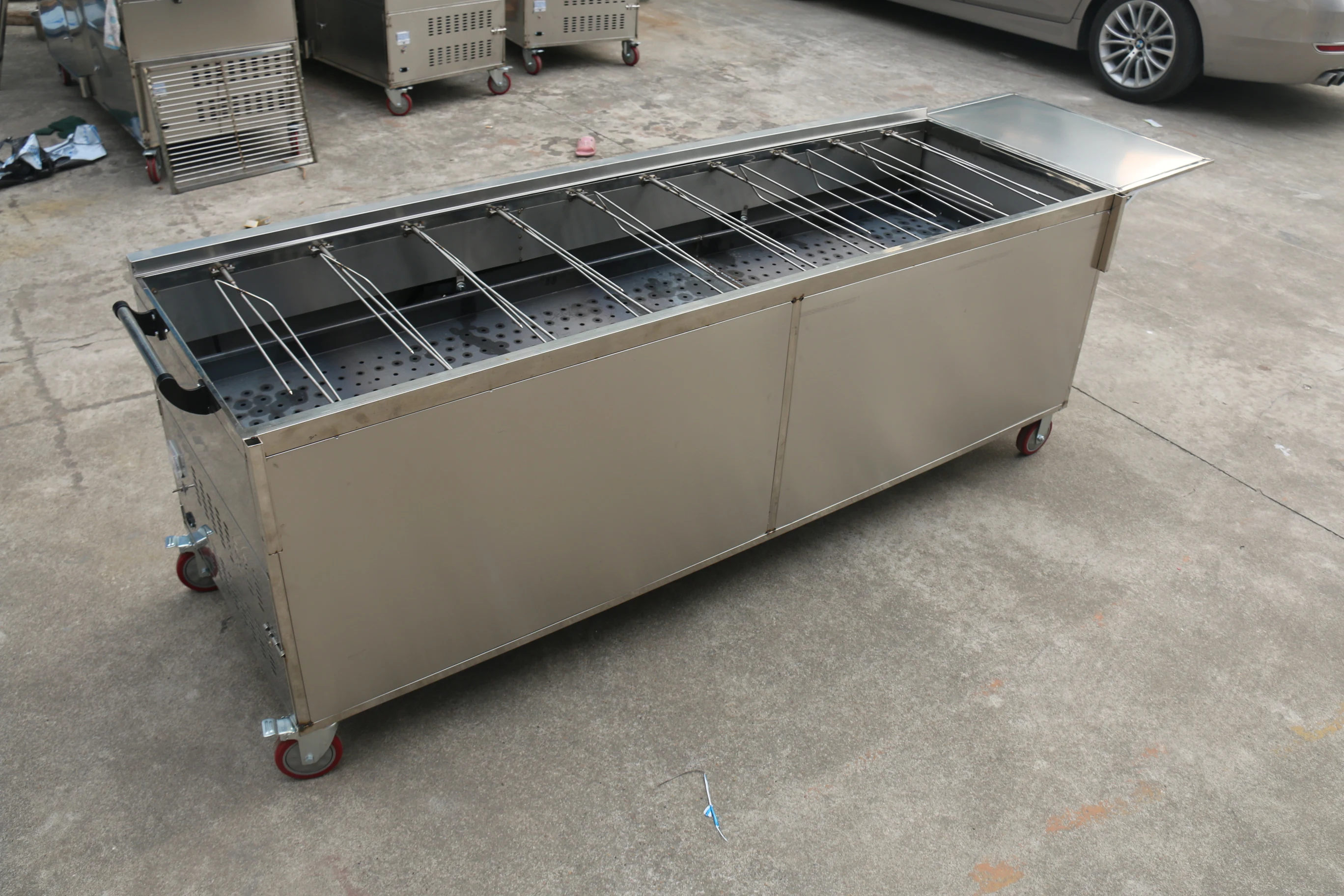 grill 30 chicken/batch automatic chicken roaster electric rotary coal roasting duck grill machine HJ-KJL10