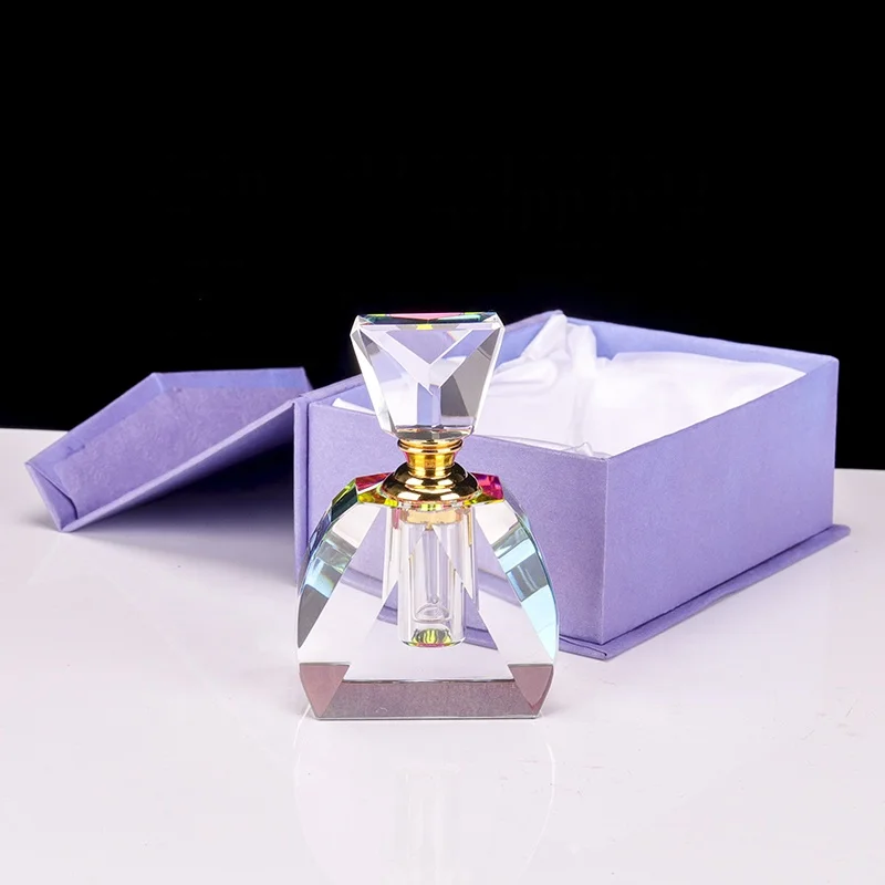 Оптовая Продажа с фабрики, оптовая продажа, 10 мл, хрустальный стеклянный флакон для духов с радугой на дне