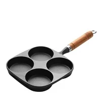 Non-stick Fried Egg Flat-bottomed Cookware Frying Pan Kitchen Cooking Pot 4 Cups Egg Frying Pan