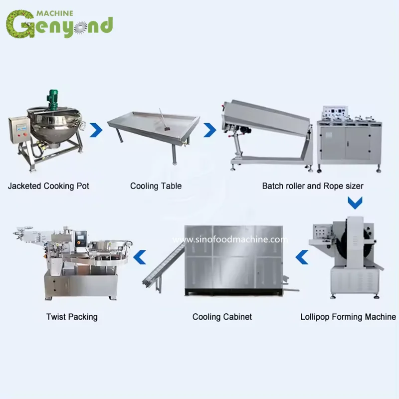 Multifunctional hard candy depositing line marmalade toffee candy making machine hot sell