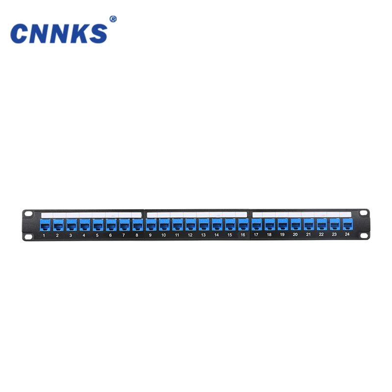 Неэкранированный 24 порта проходной Cat6 патч-панель с UTP Cat6 Inline-переходник Keystone